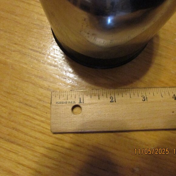 Antique portable humidor, stainless steel top. - Picture 4 of 5